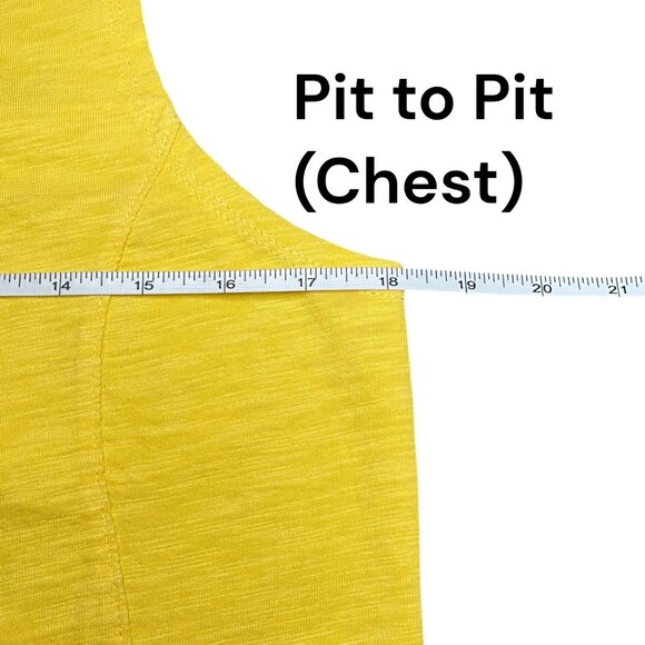 Escape Habitat Clothes Women’s Size S Cotton Yellow Oversized Tank Top Workout - Picture 5 of 9